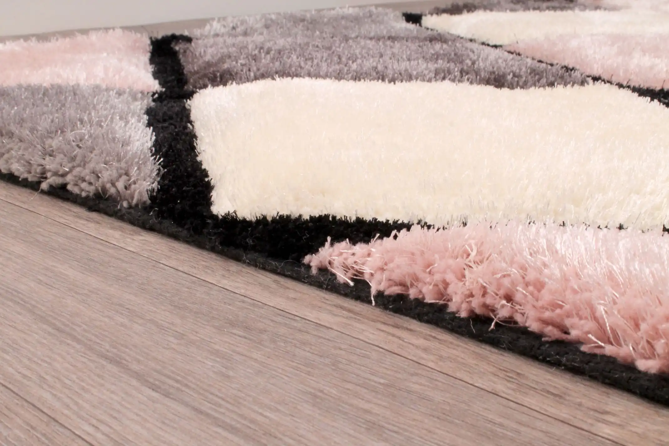 3D Carved Diamond Blush Rug - Image 4