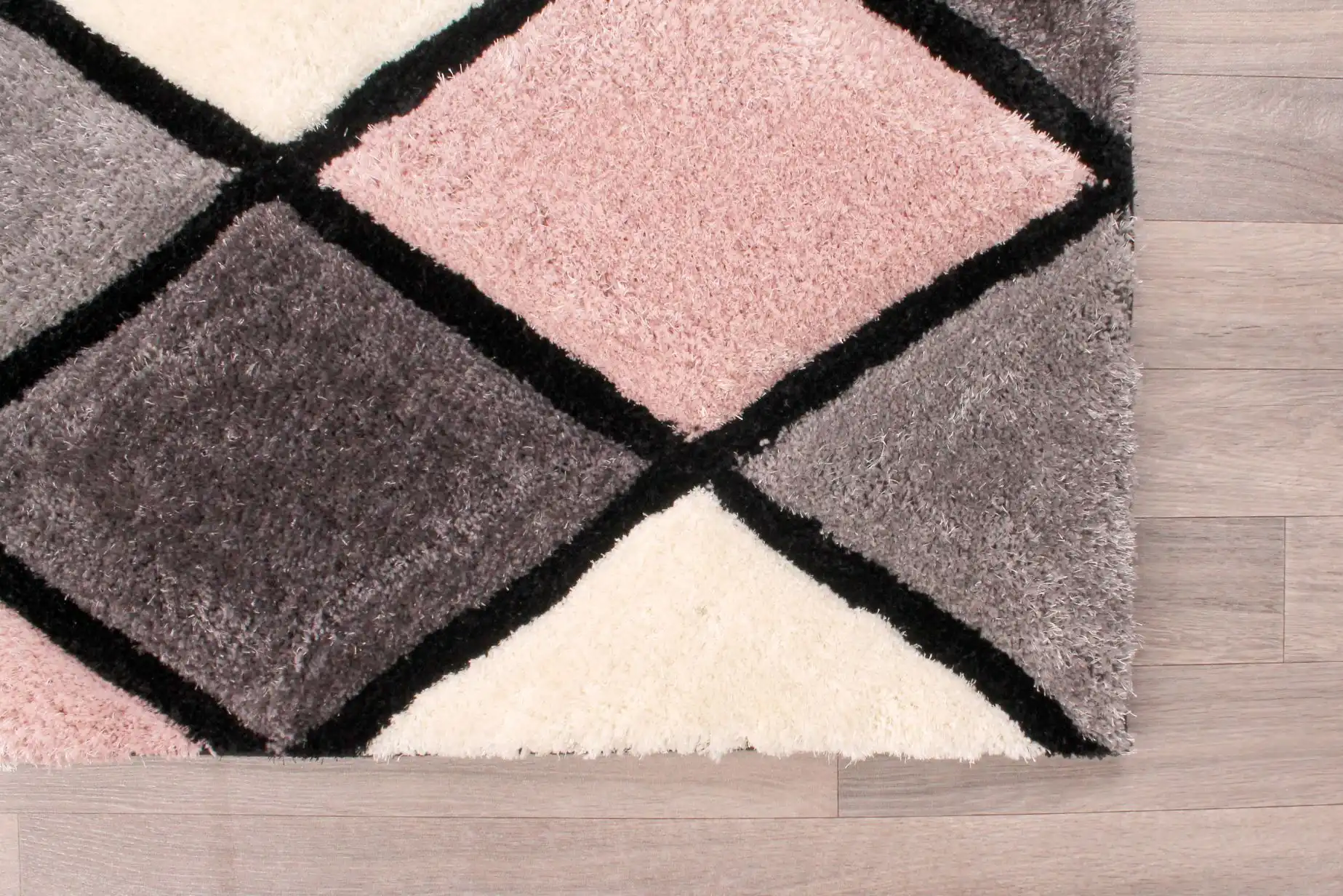 3D Carved Diamond Blush Rug - Image 5