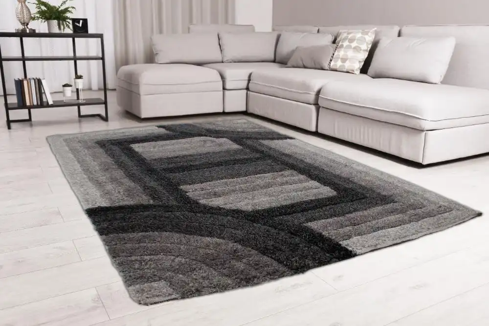 3D Ultimate Shaggy TRELLIS ANTHRA Rug