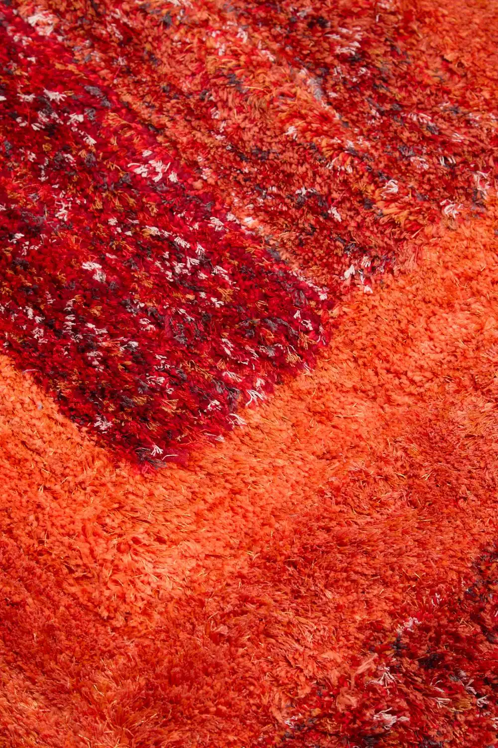 3D Ultimate Shaggy TRELLIS RED Rug - Image 3