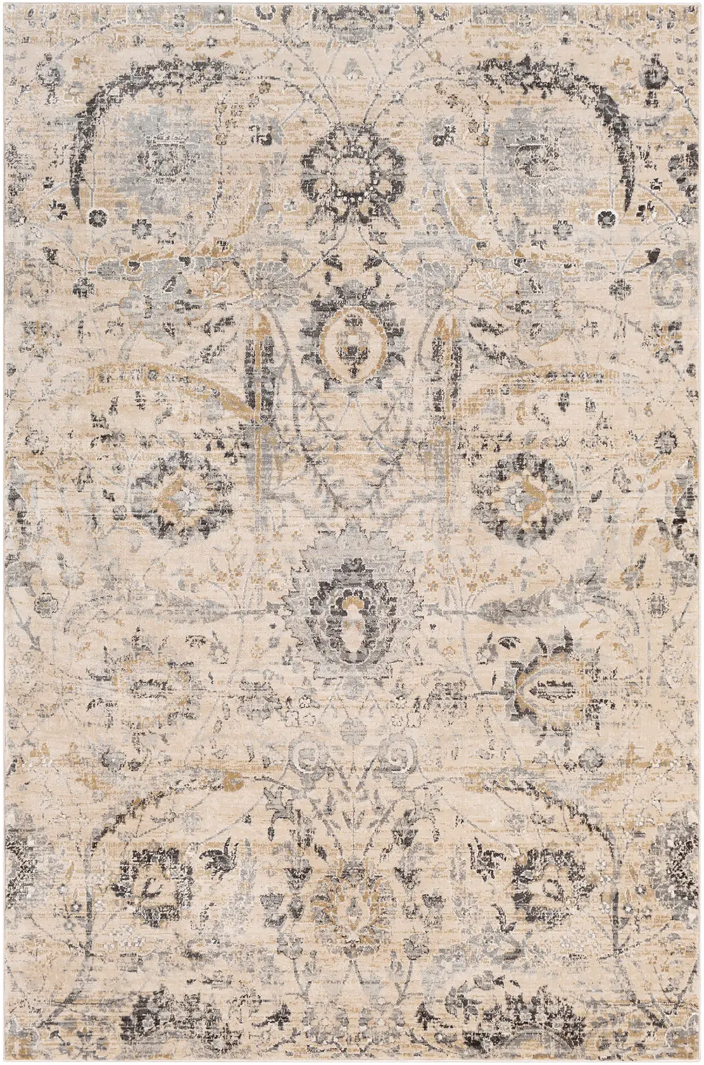 Aarya Vintage Oriental Boho Beige Rug - Image 3