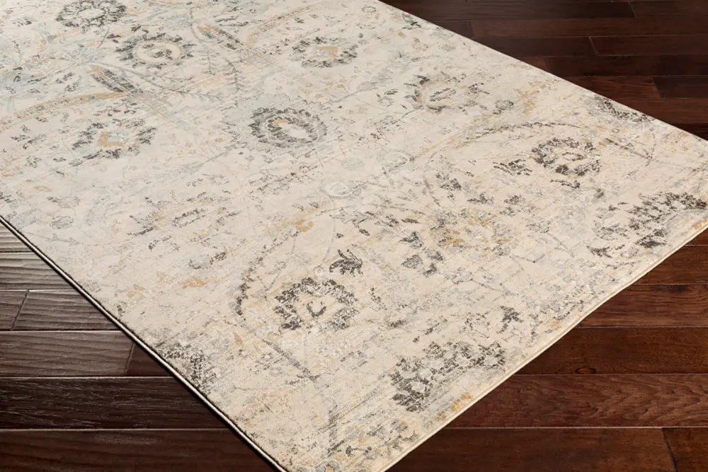 Aarya Vintage Oriental Boho Beige Rug - Image 4