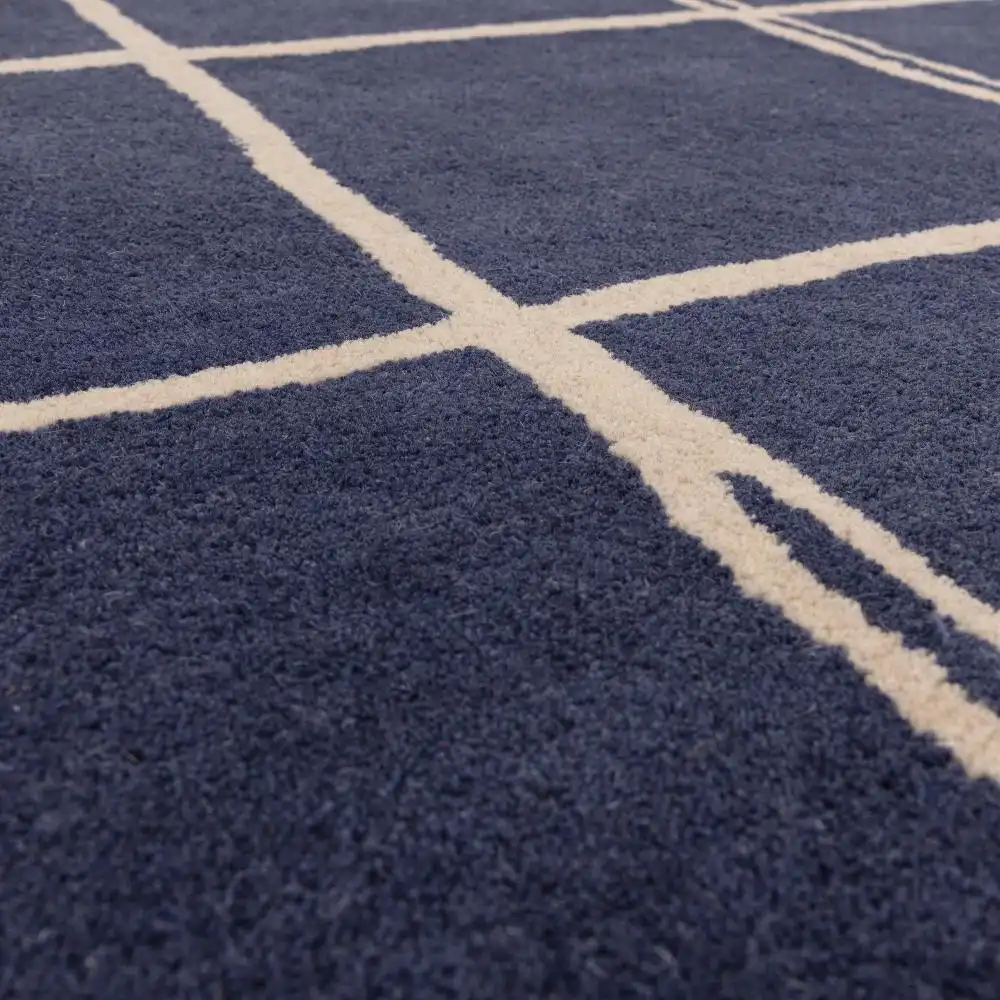 Albany Asiatic Grid Marine Rug - Image 3