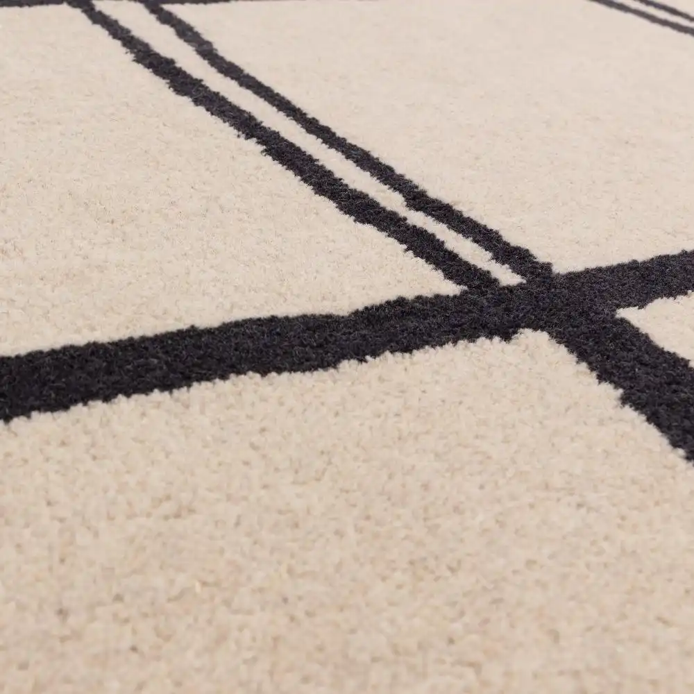 Albany Asiatic Grid Monochrome Rug - Image 4