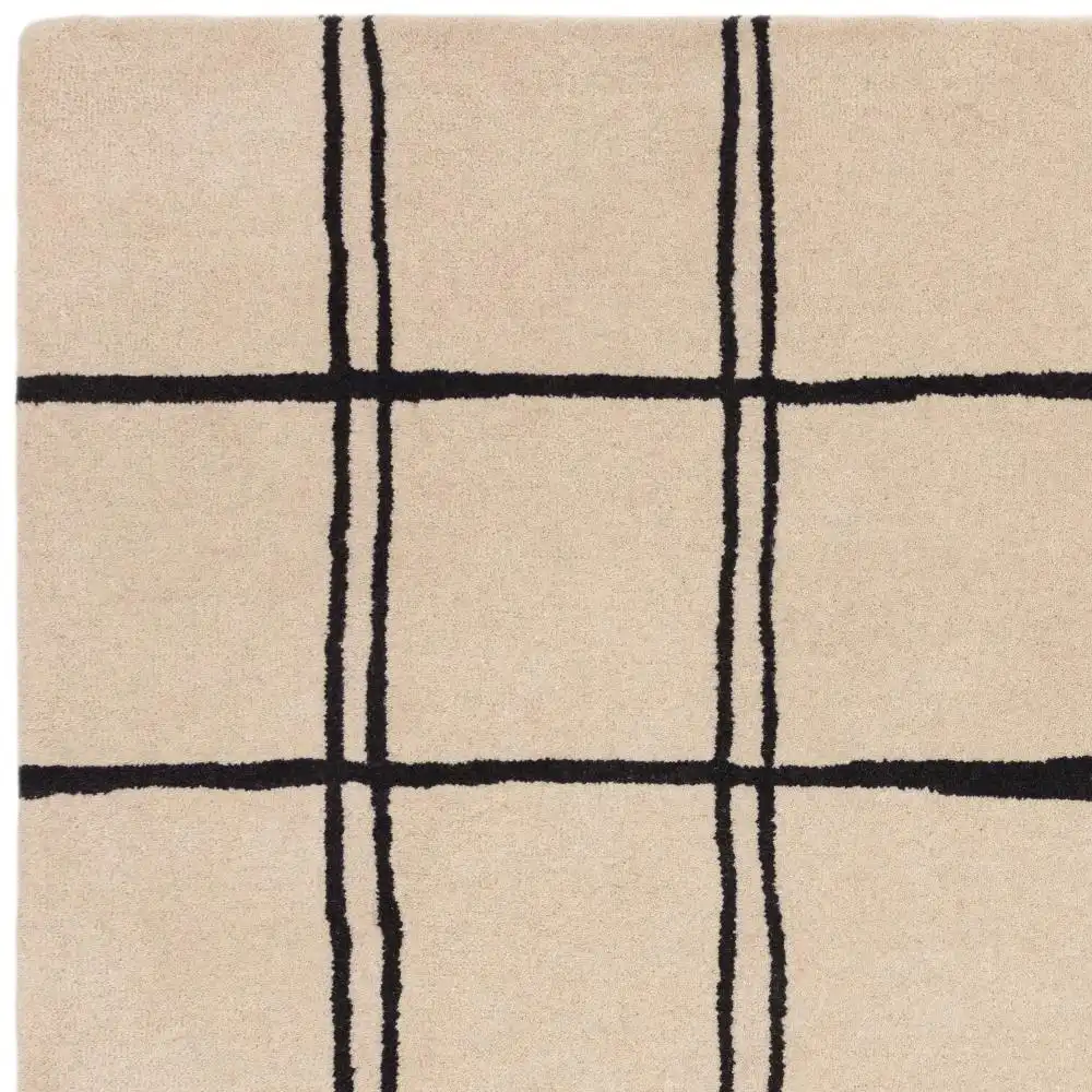 Albany Asiatic Grid Monochrome Rug - Image 5