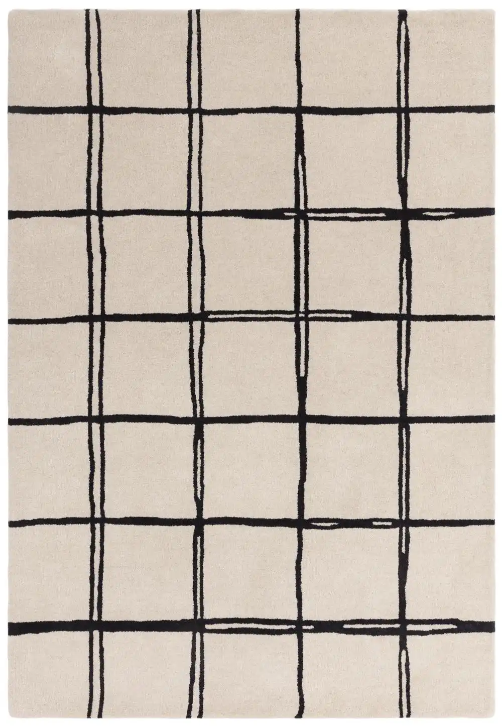 Albany Asiatic Grid Monochrome Rug - Image 7
