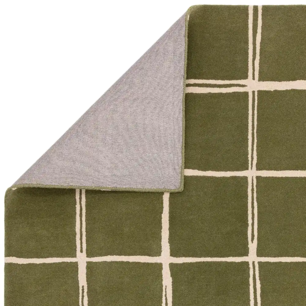 Albany Asiatic Grid Olive Rug - Image 3