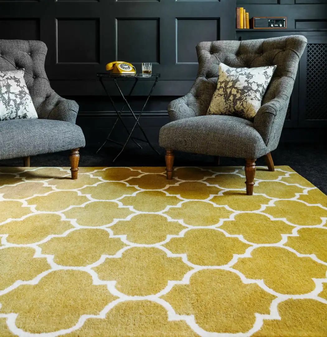 Albany Asiatic Ogee Ochre Rug - Image 3