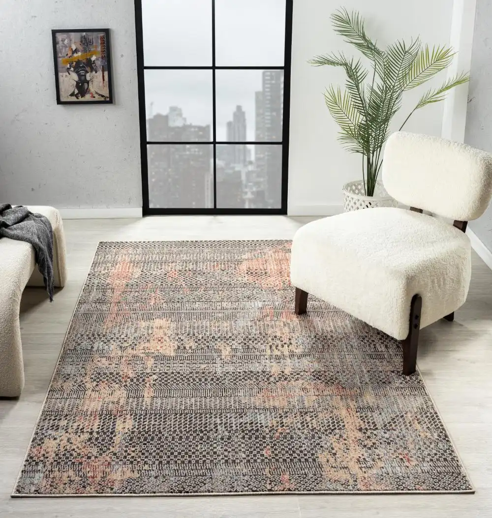 Alia 860GL Anthracite Rose Rug