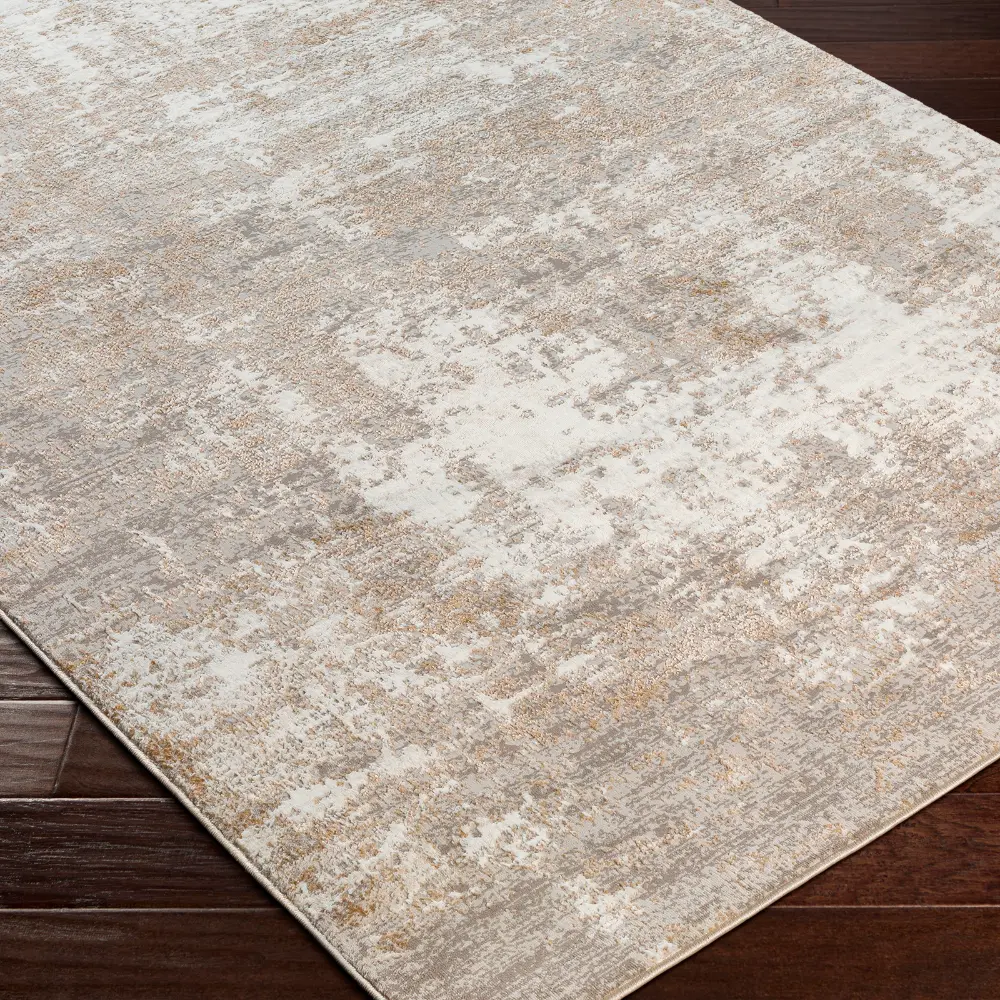 Allegro-Abstract Beige Grey Modern Marble Living Dining Bedroom Rug ALG2313 - Image 3