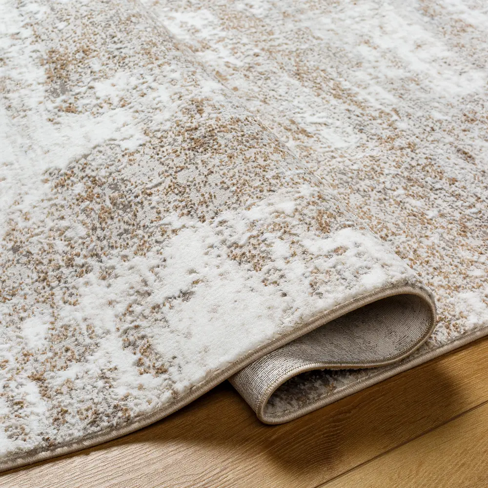Allegro-Abstract Beige Grey Modern Marble Living Dining Bedroom Rug ALG2313 - Image 6