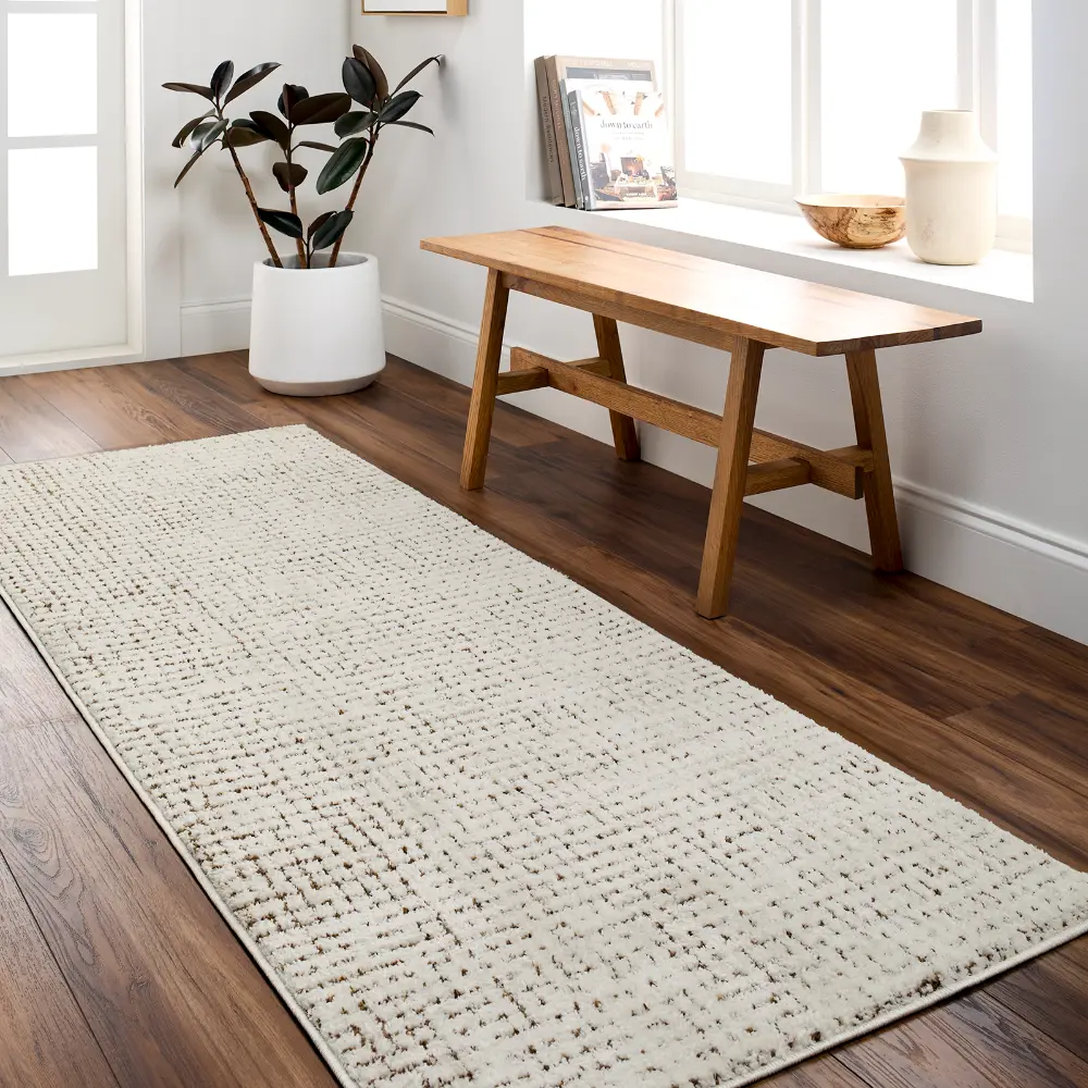 Amandine Scandi Modern High Pile Brown Rug - Image 3