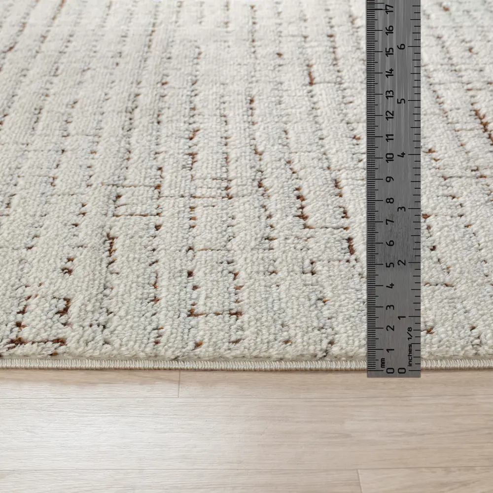Amandine Scandi Modern High Pile Brown Rug - Image 9