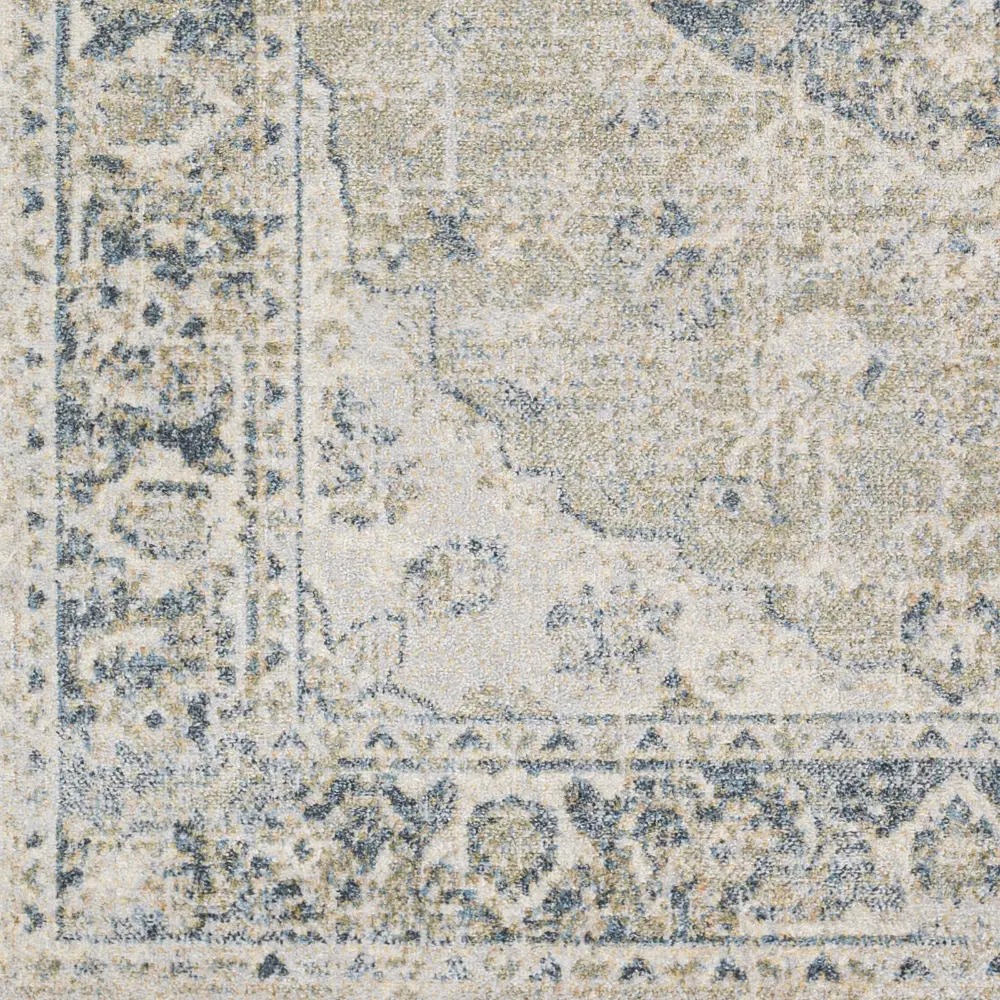 Amayra Machine Washable Traditionnal Boho Olive/Dark Blue Rug - Image 8