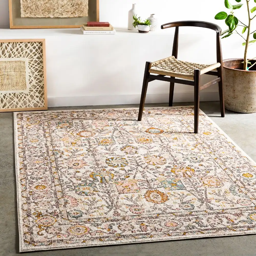 Amira Vintage Oriental Boho Burnt Orange Rug - Image 3