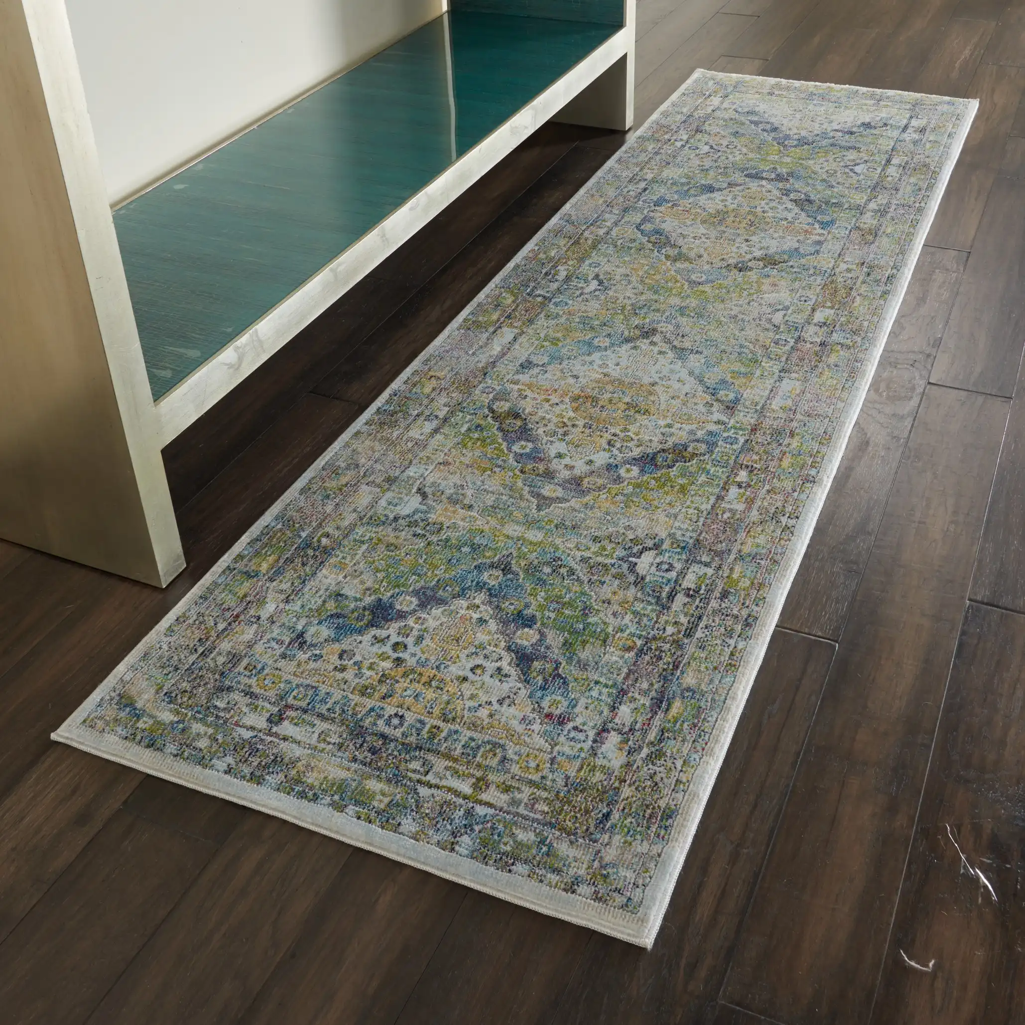 ANKARA GLOBAL ANR07 Blue Green Rug - Image 7