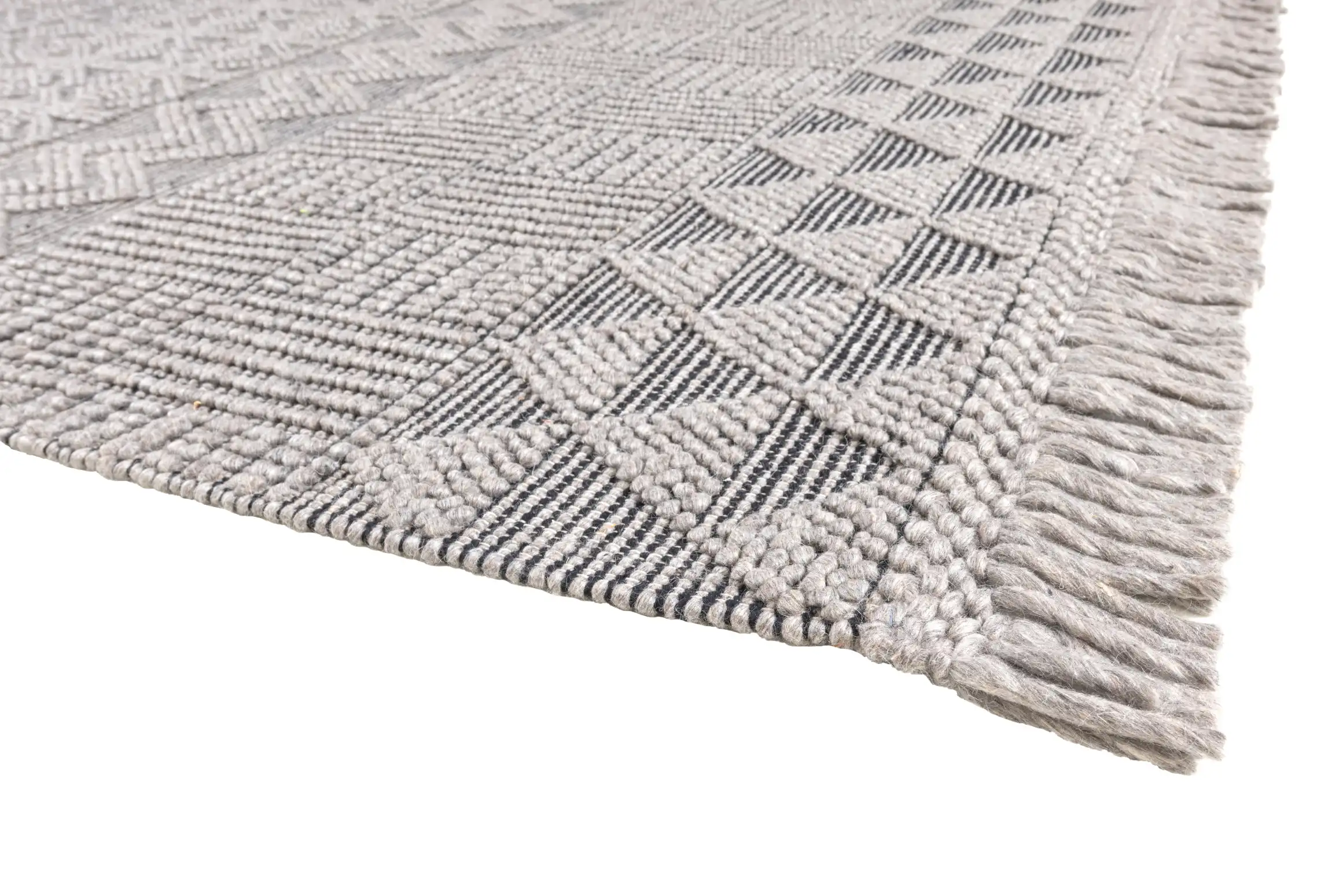Anya ANYA01 Grey Black Rug - Image 4