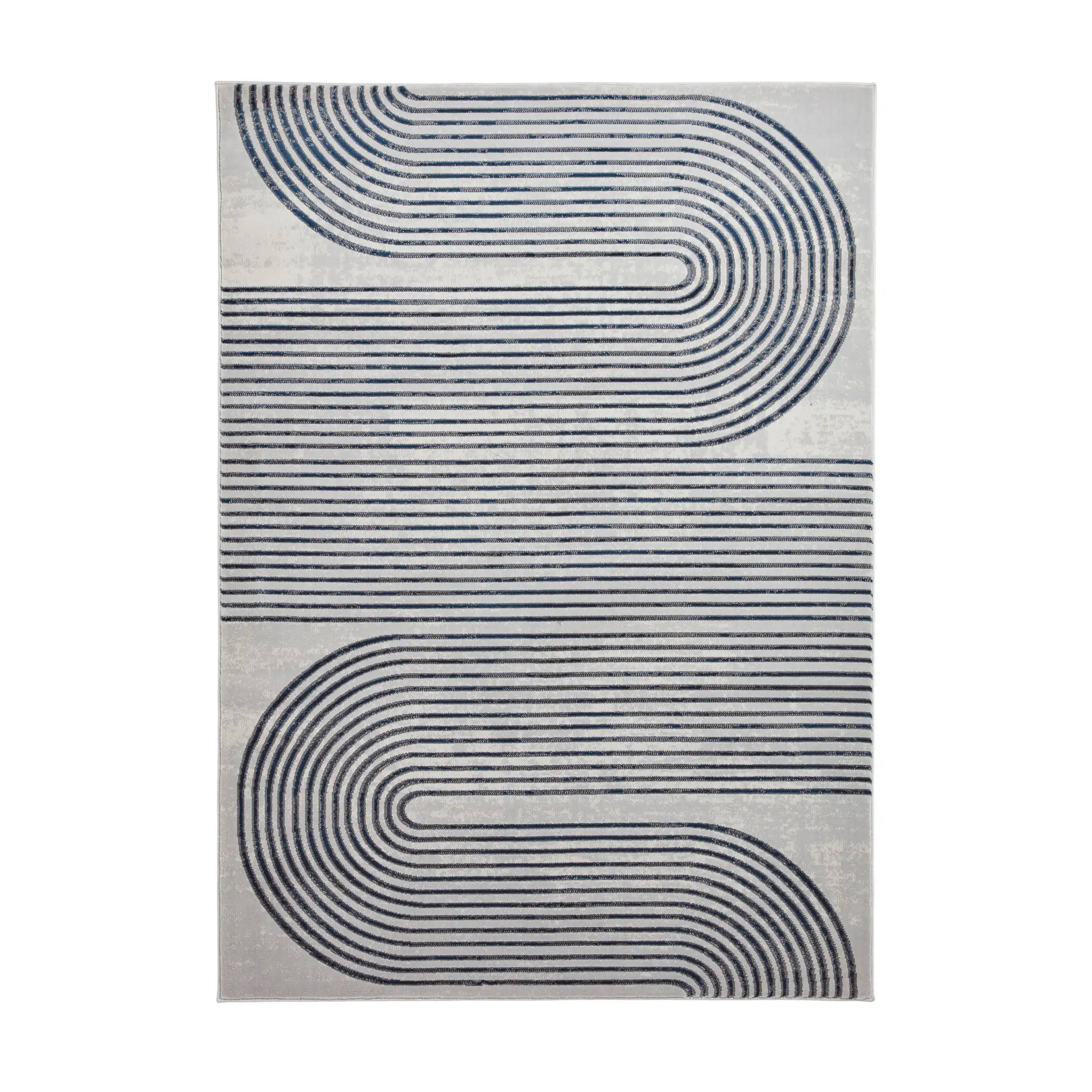 Apollo Think 2683 Grey Navy Rug - Image 2
