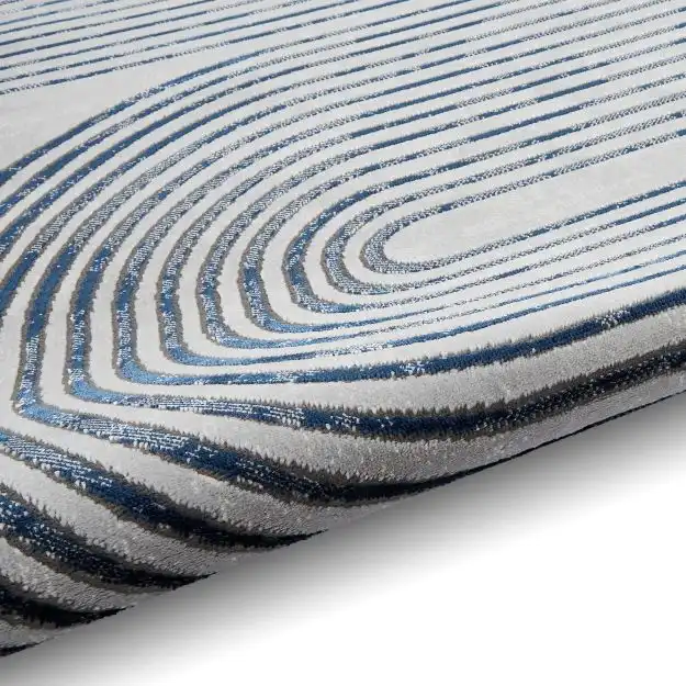 Apollo Think 2683 Grey Navy Rug - Image 3