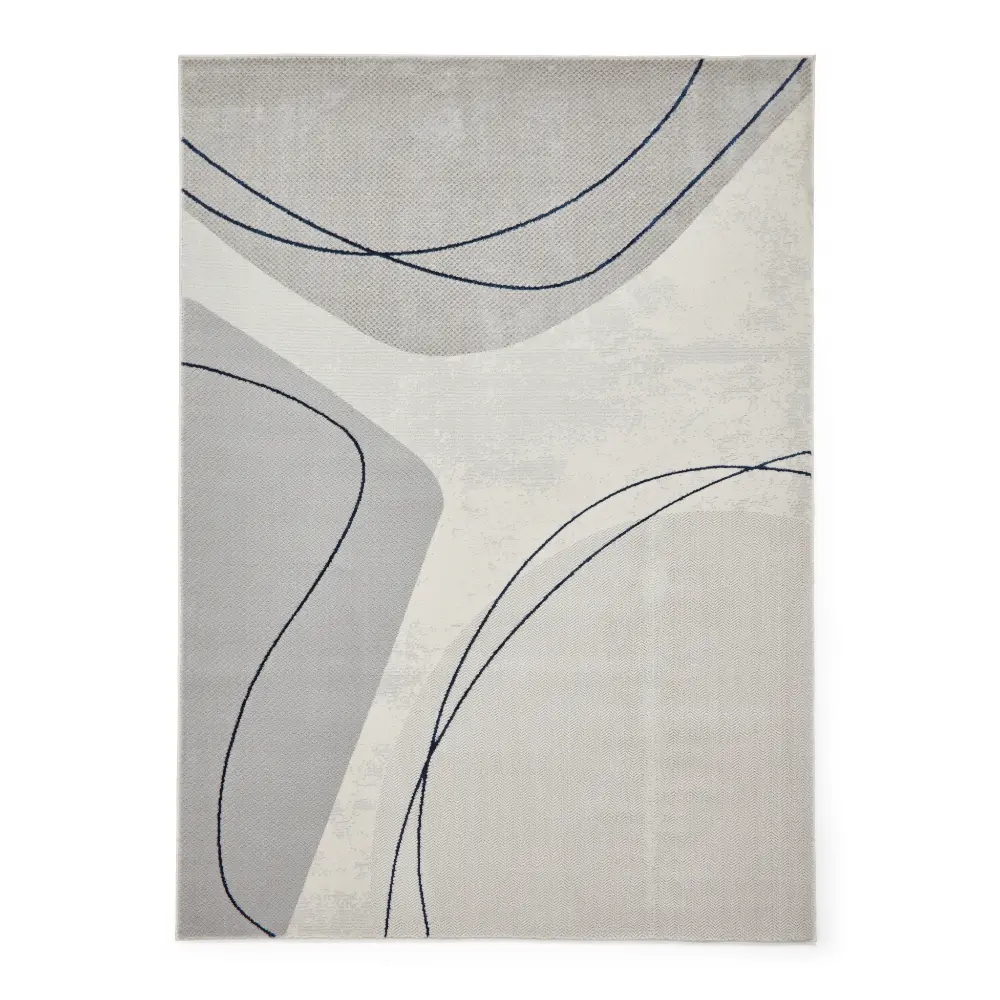 Apollo E9974 Grey/Blue Modern Abstract Rug - Image 3