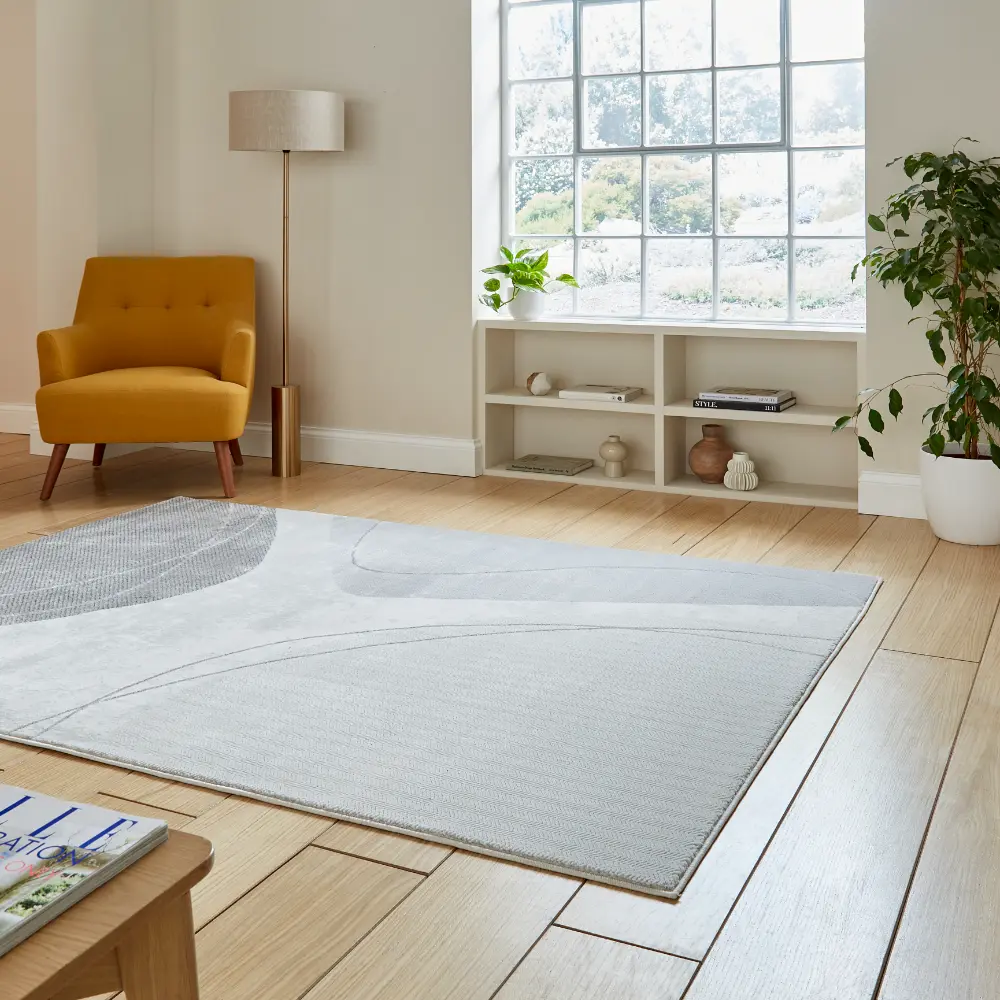 Apollo E9974 Grey/Silver Modern Abstract Rug - Image 2