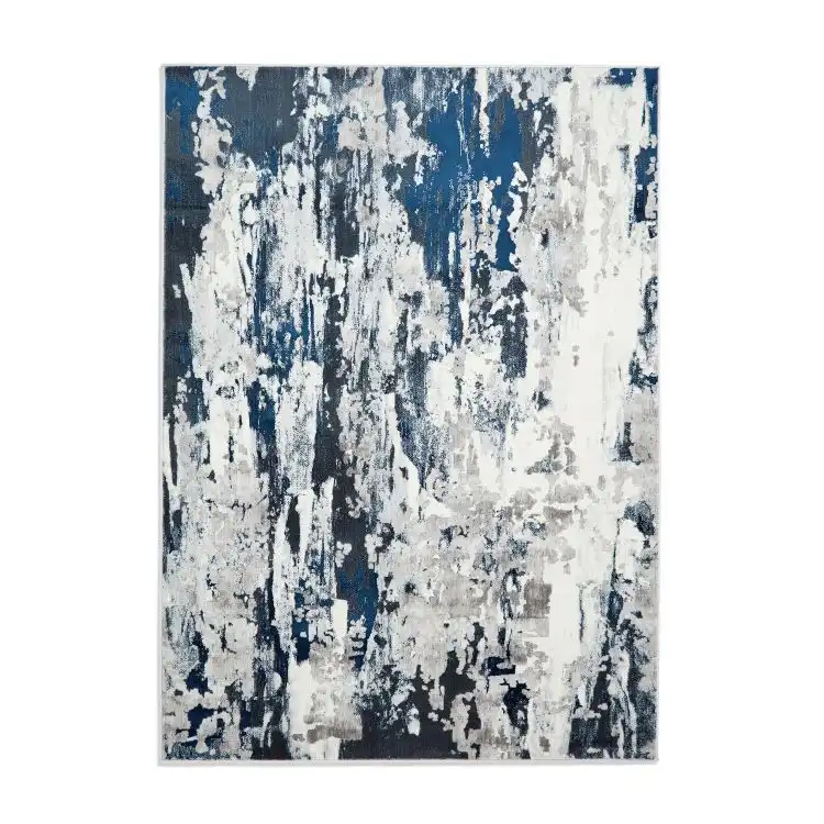 Apollo Think GR580 Grey Navy Rug - Image 2