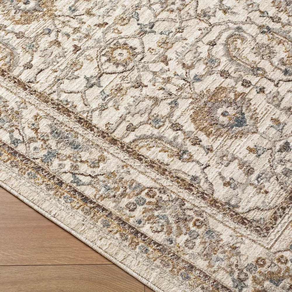 Arda Vintage Brown Grey Taupe Traditional Boho Fringe Living Dining Bedroom ACZ2301 Rug - Image 5