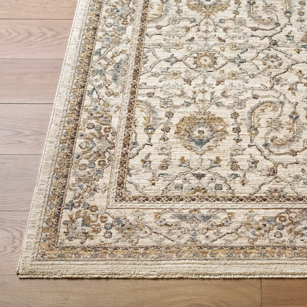 Arda Vintage Brown Grey Taupe Traditional Boho Fringe Living Dining Bedroom ACZ2301 Rug - Image 6