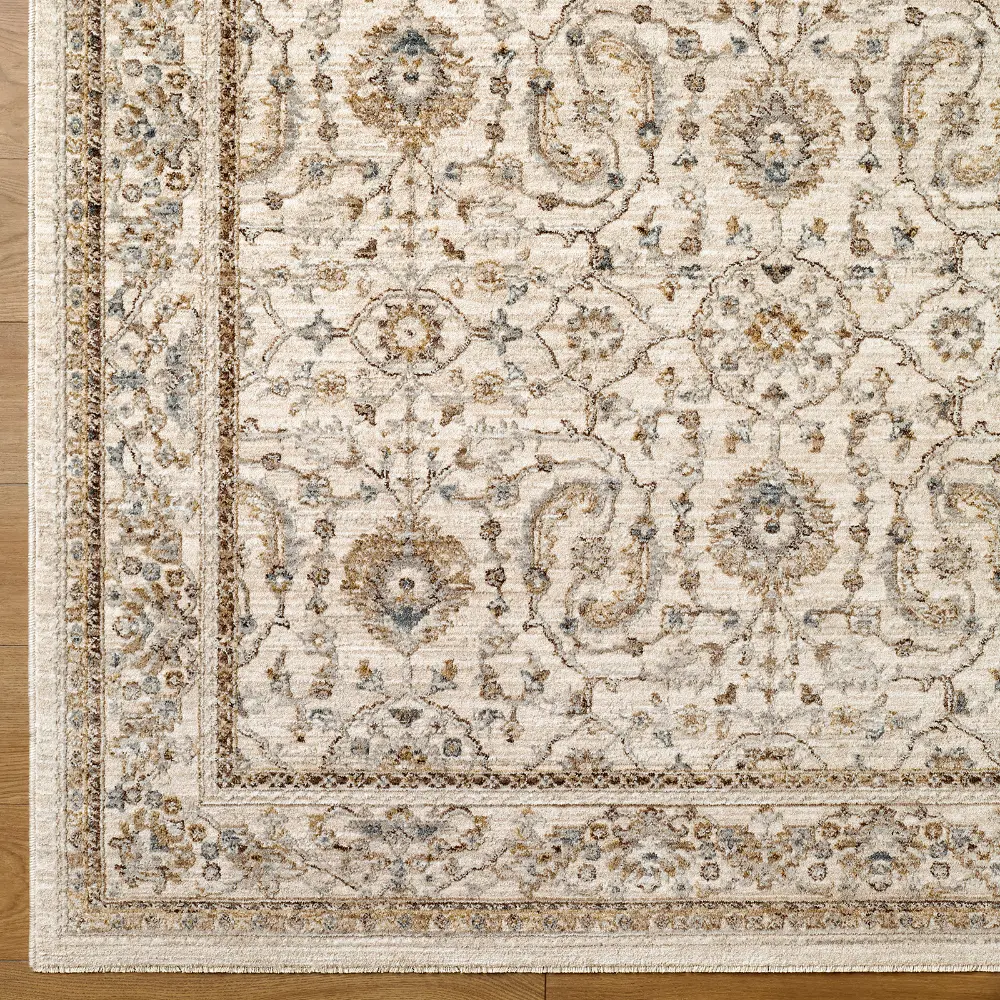 Arda Vintage Brown Grey Taupe Traditional Boho Fringe Living Dining Bedroom ACZ2301 Rug - Image 7