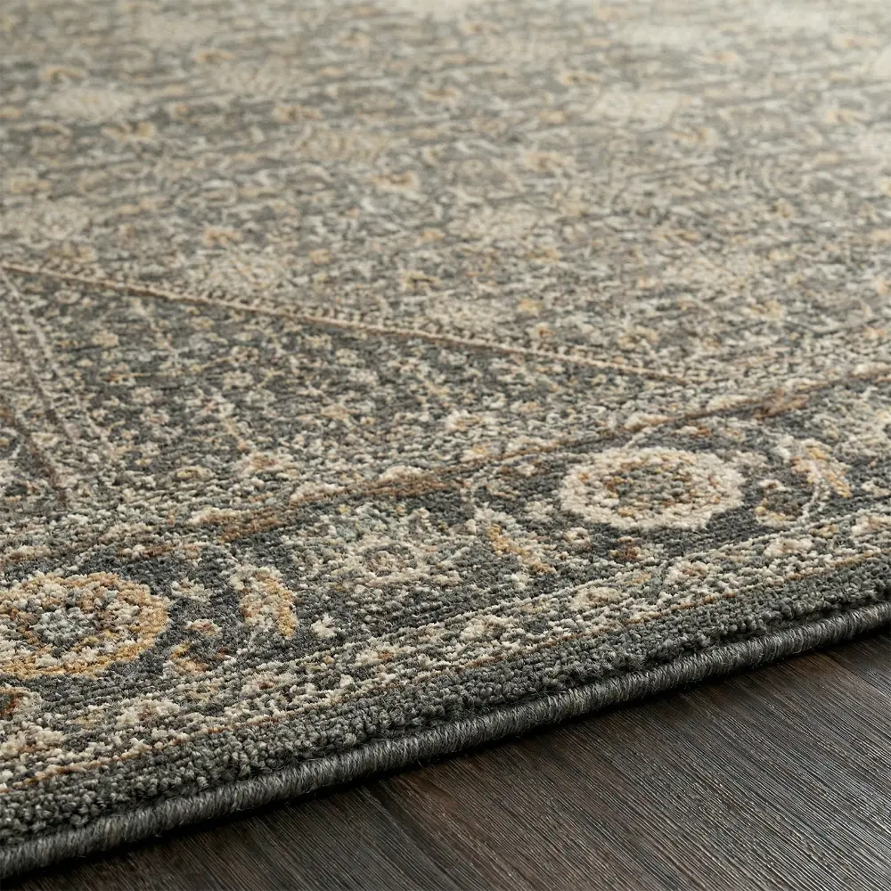 Arda Vintage Green Blue Brown Traditional Boho Fringe Living Dining Bedroom ACZ2314 Rug - Image 3