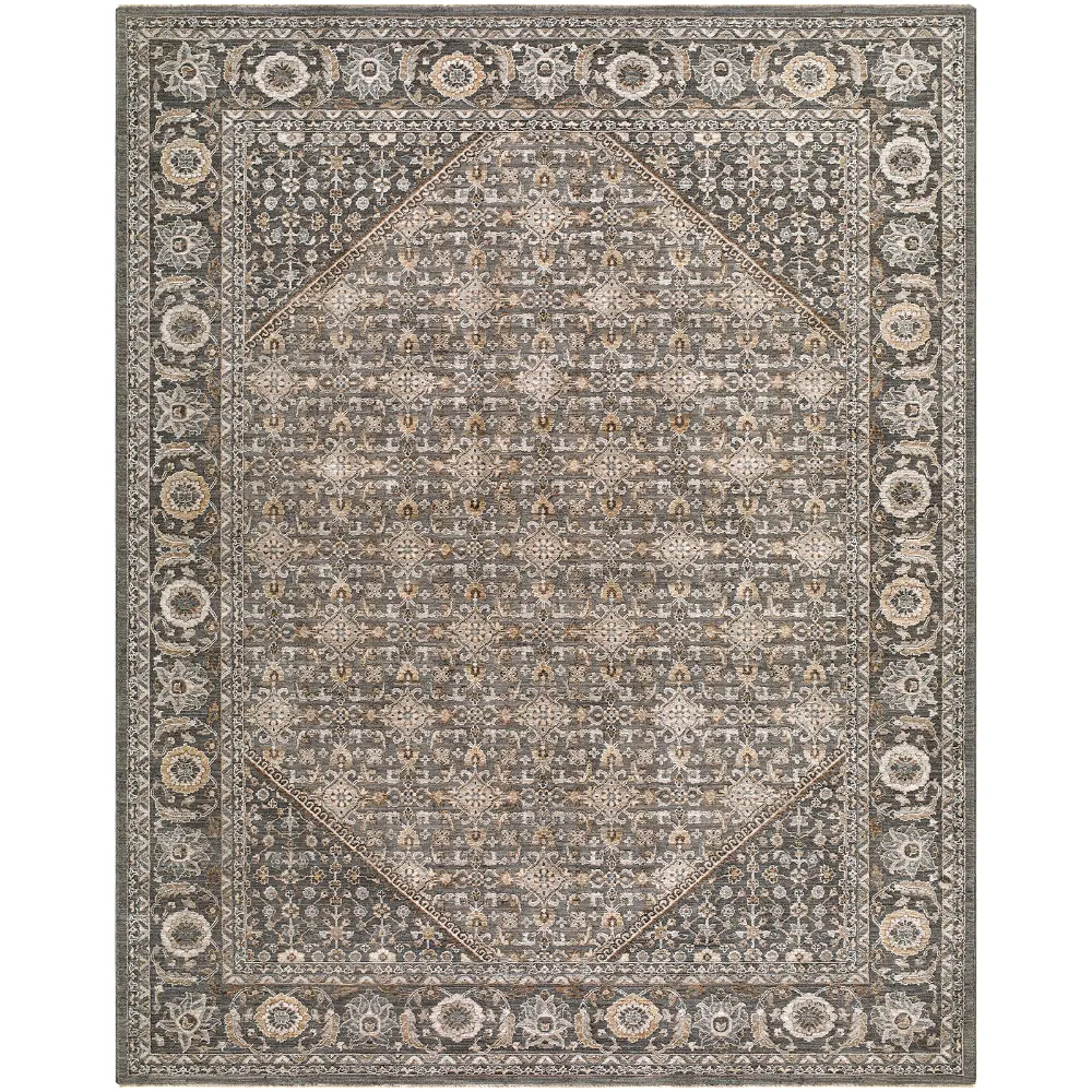 Arda Vintage Green Blue Brown Traditional Boho Fringe Living Dining Bedroom ACZ2314 Rug - Image 4