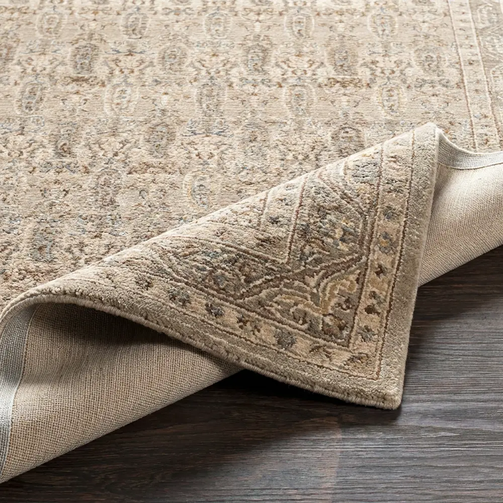 Arda Vintage Grey Taupe Brown Traditional Boho Fringe Living Dining Bedroom ACZ2310 Rug - Image 6