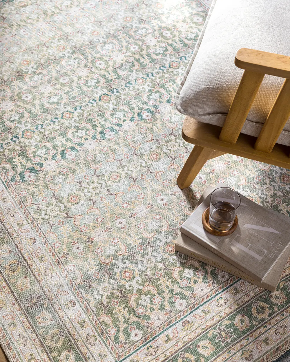 Rainier Our Pnw Home X Livabliss Machine Washable Oriental Boho Olive Rug - Image 11