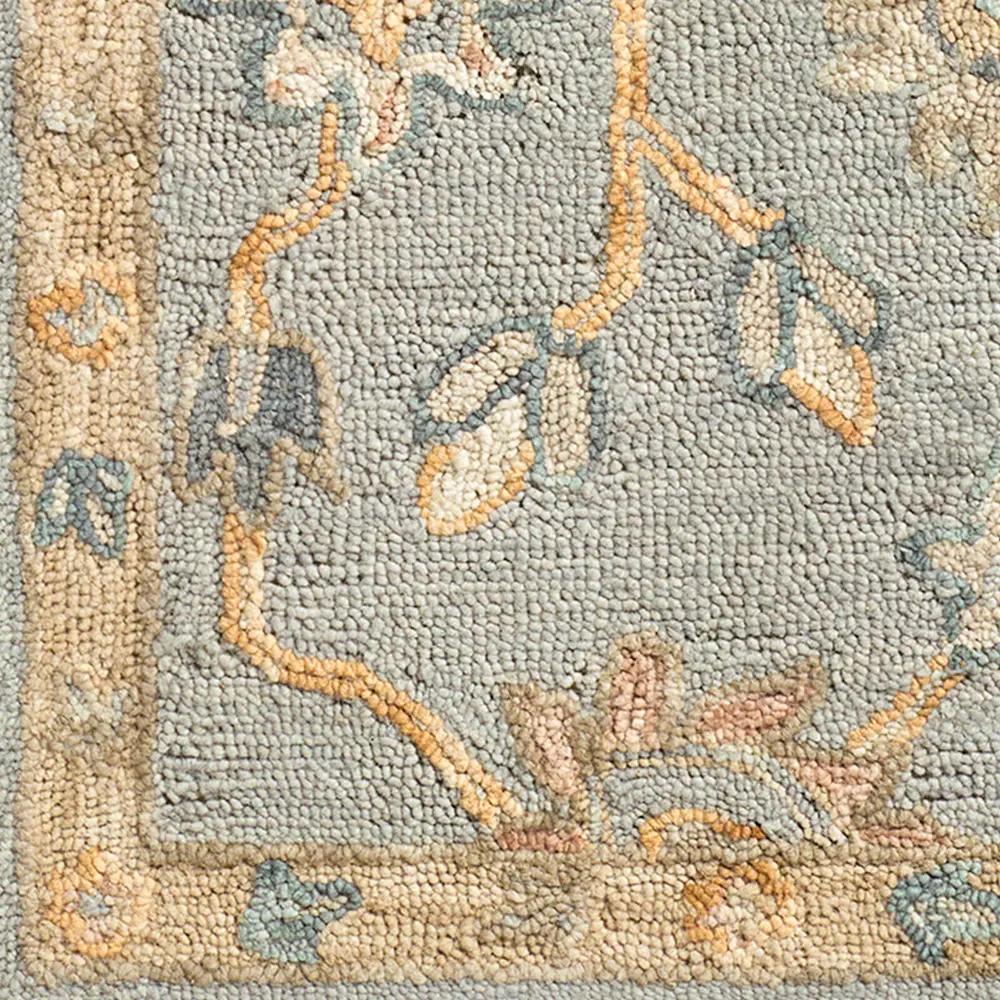 Arnold Hand Tufted Grey Beige Pink Wool Traditional Boho Living Dining Bedroom AOD2303 Rug - Image 6