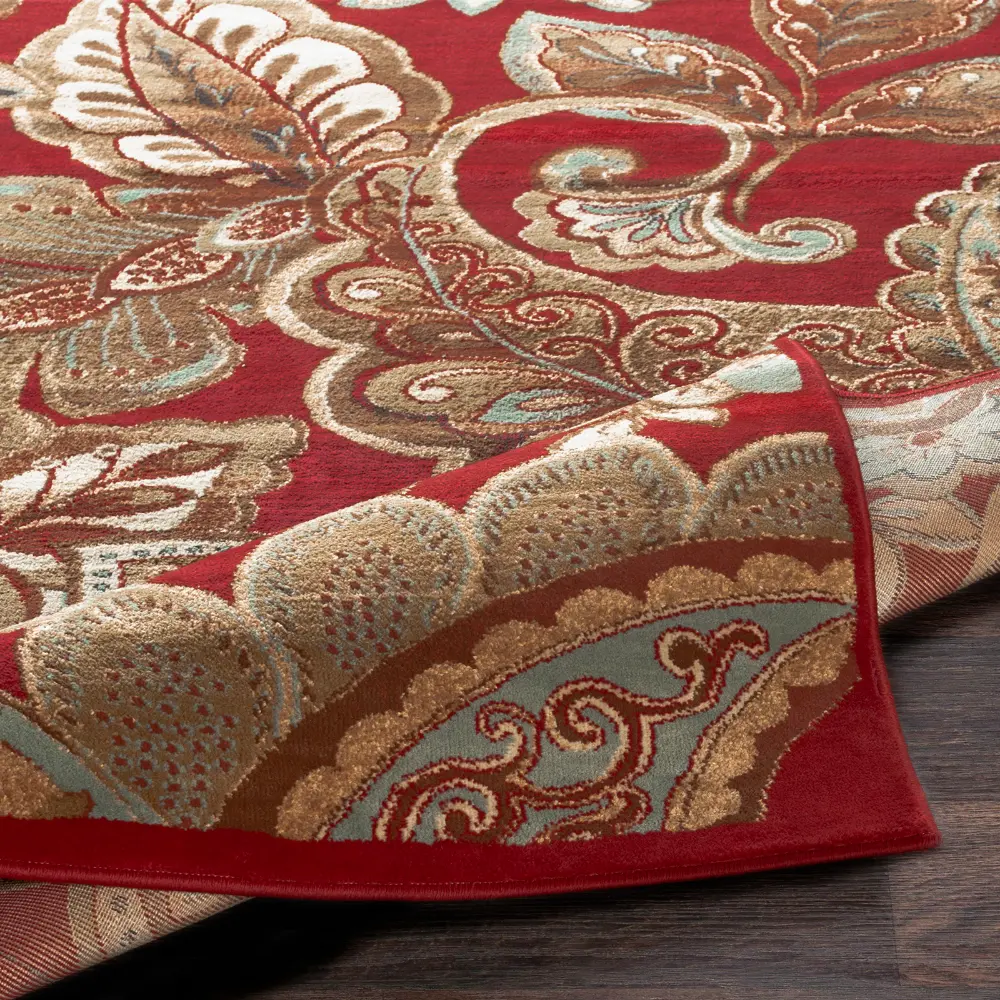 Arosa Traditional Boho Dark Red Rug - Image 2