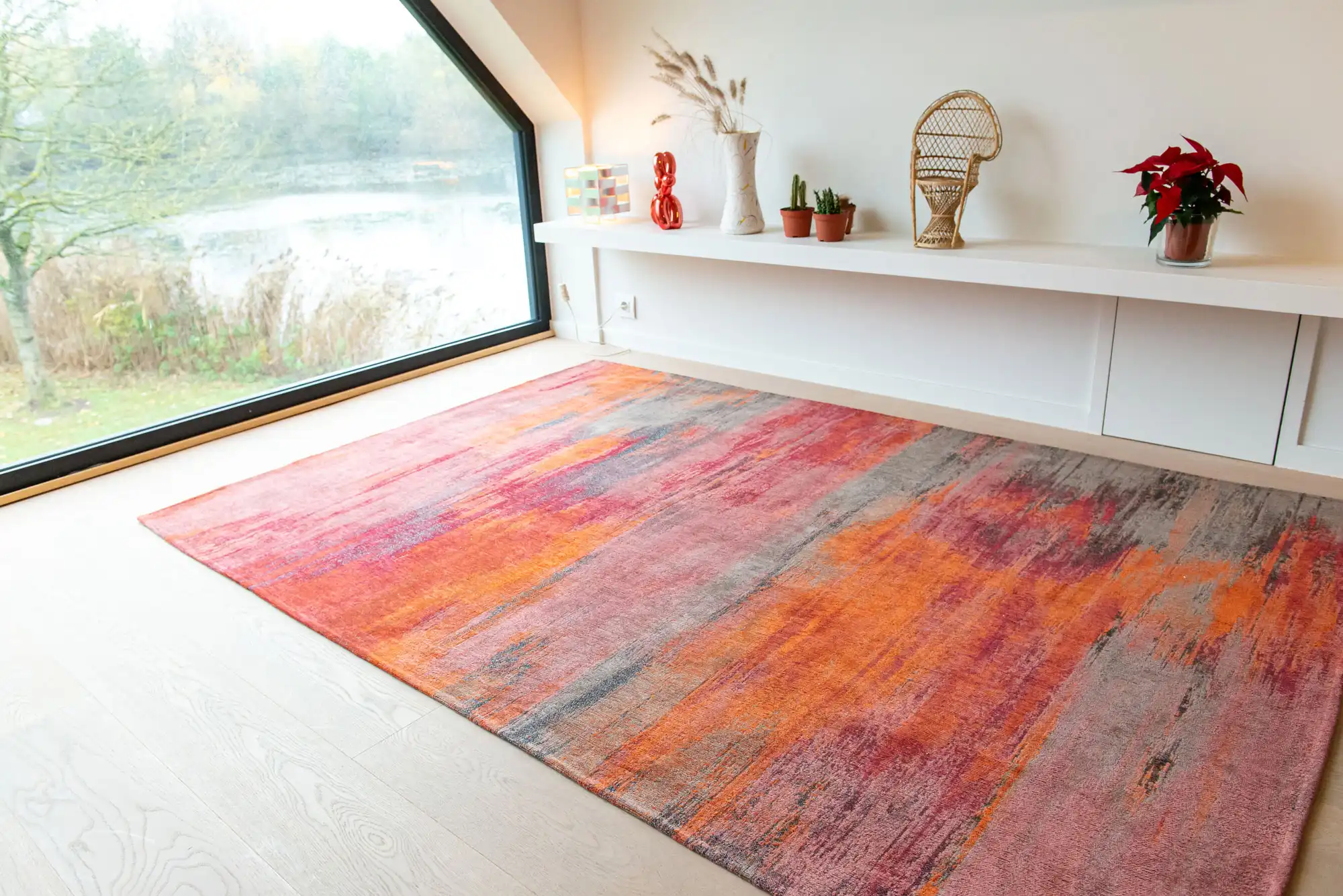 Atlantic 9116 Hibiscus Red Washable Rug - Image 3