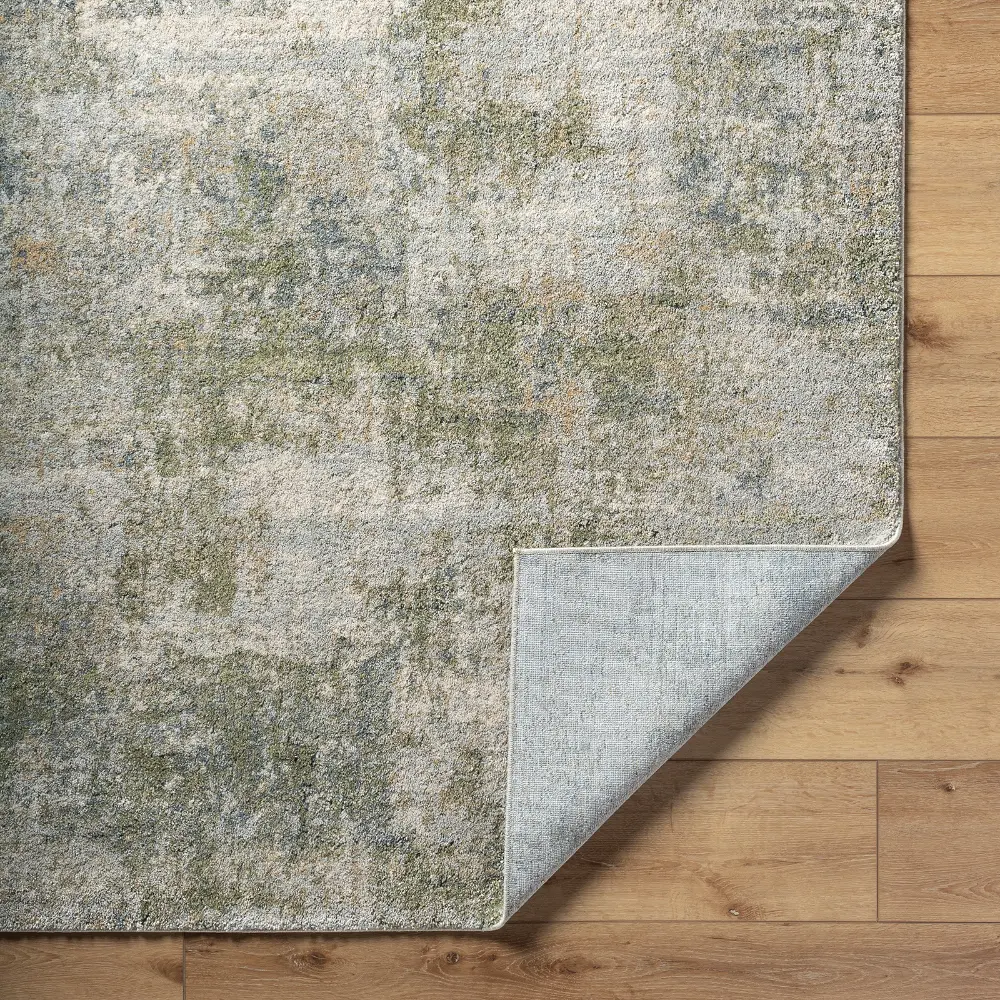 Avellino Abstract Green Grey Beige Modern Marble High Pile Living Dining Bedroom Rug AVL2336 - Image 5