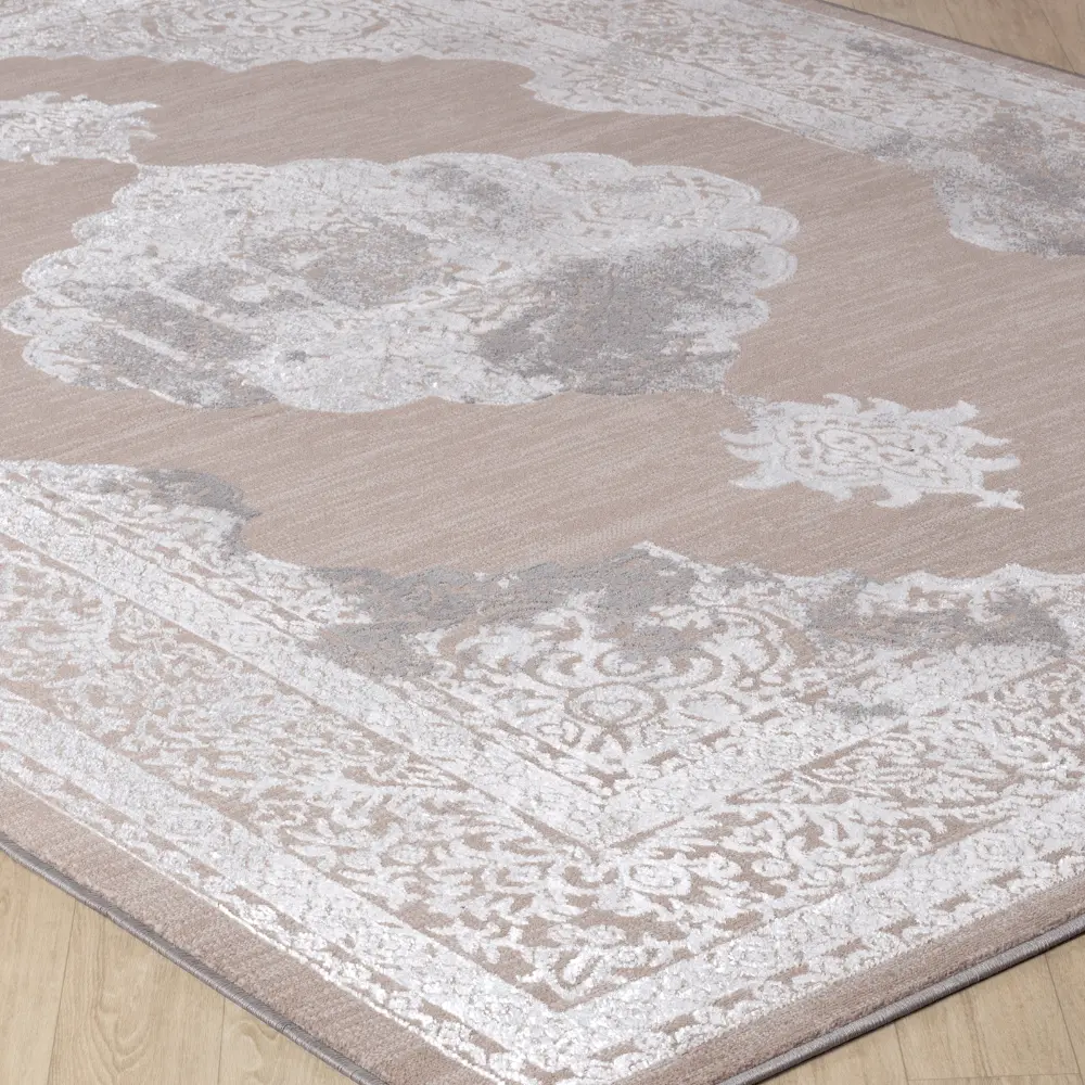 Azra Vintage Oriental Boho Beige/White Rug - Image 7