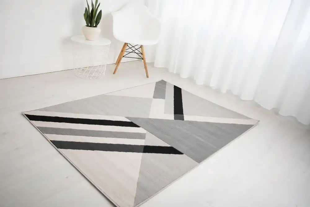 Balletto 186B Grey Black Rug