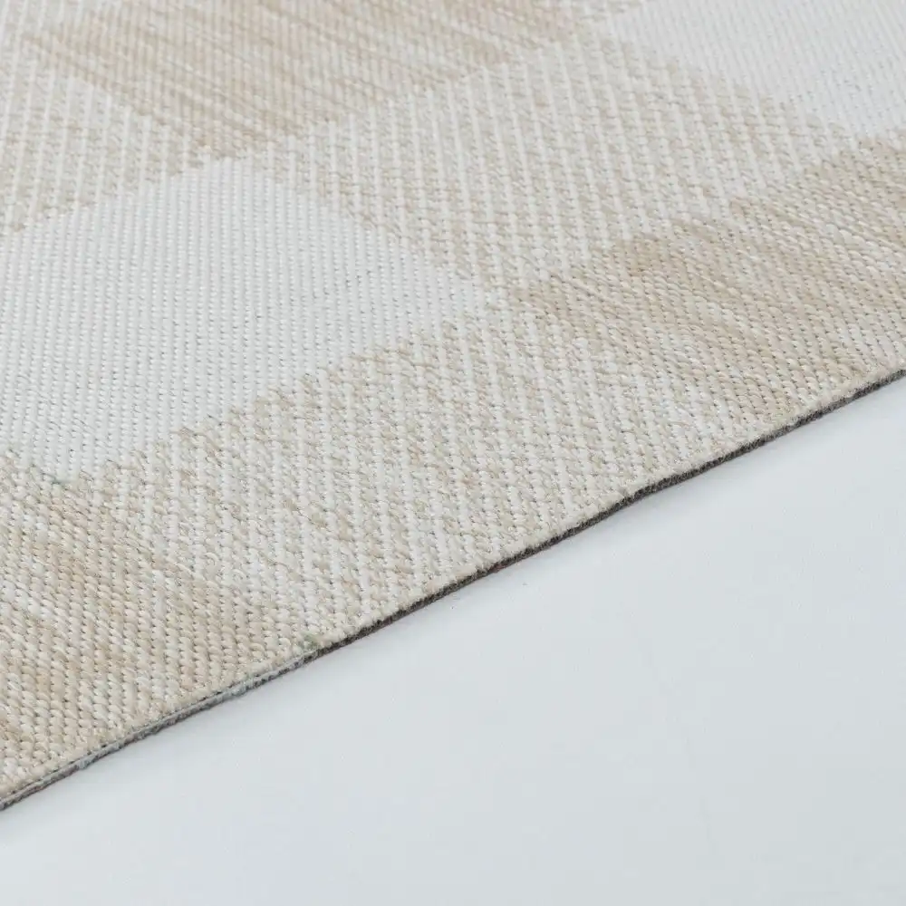 Biddi In- & Outdoor Modern Light Brown Checkered Rug - Image 4