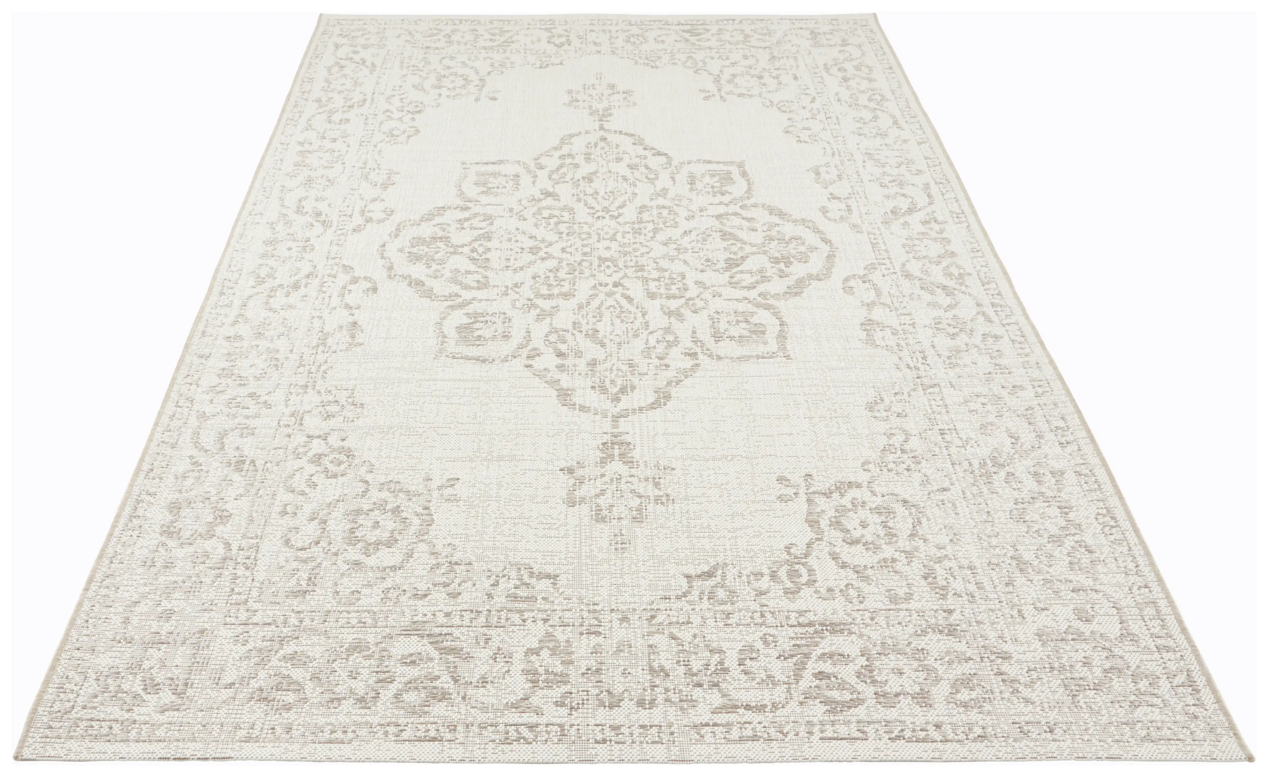 Beach 103854 Tilos Cream Beige Rug - Image 4