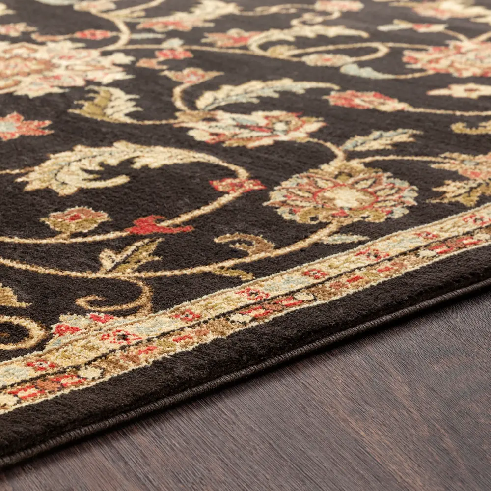 Bekuri Traditional Boho Black Rug - Image 3