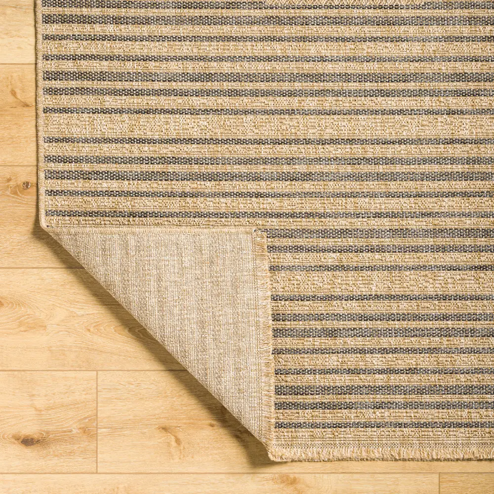 Betsy In- & Outdoor Cottage Jute-Look Brown Striped Rug - Image 4