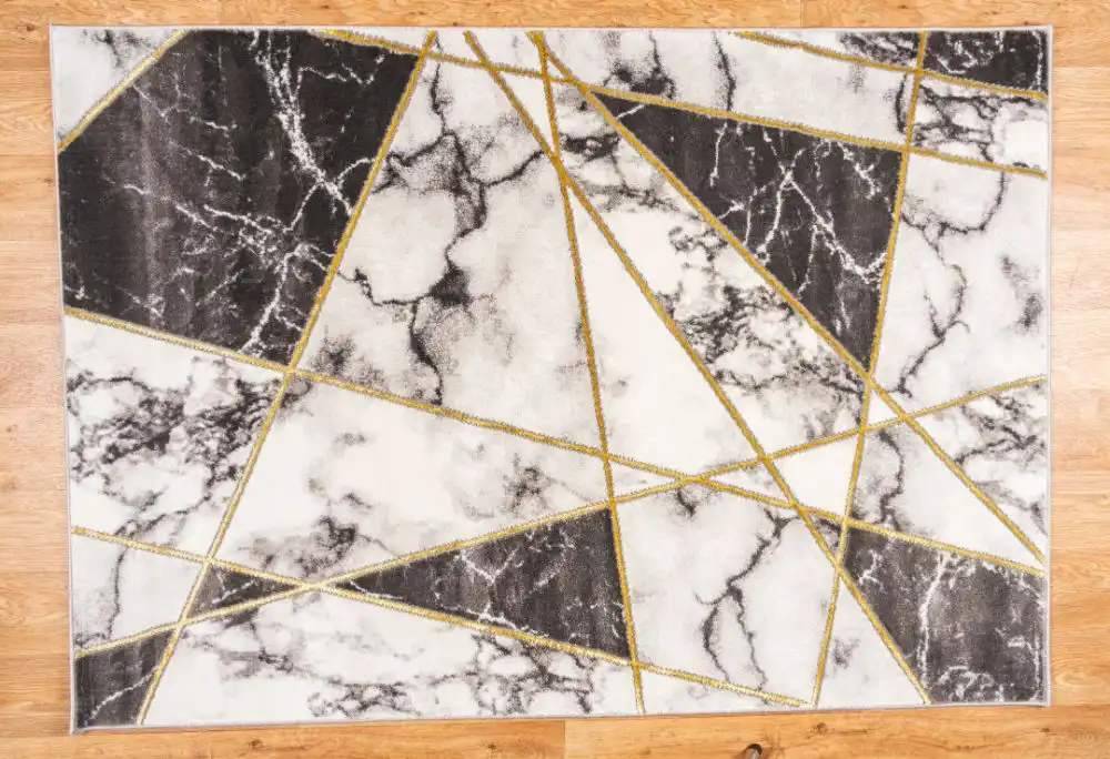 Bianco 0185MA Black Cream Rug - Image 8