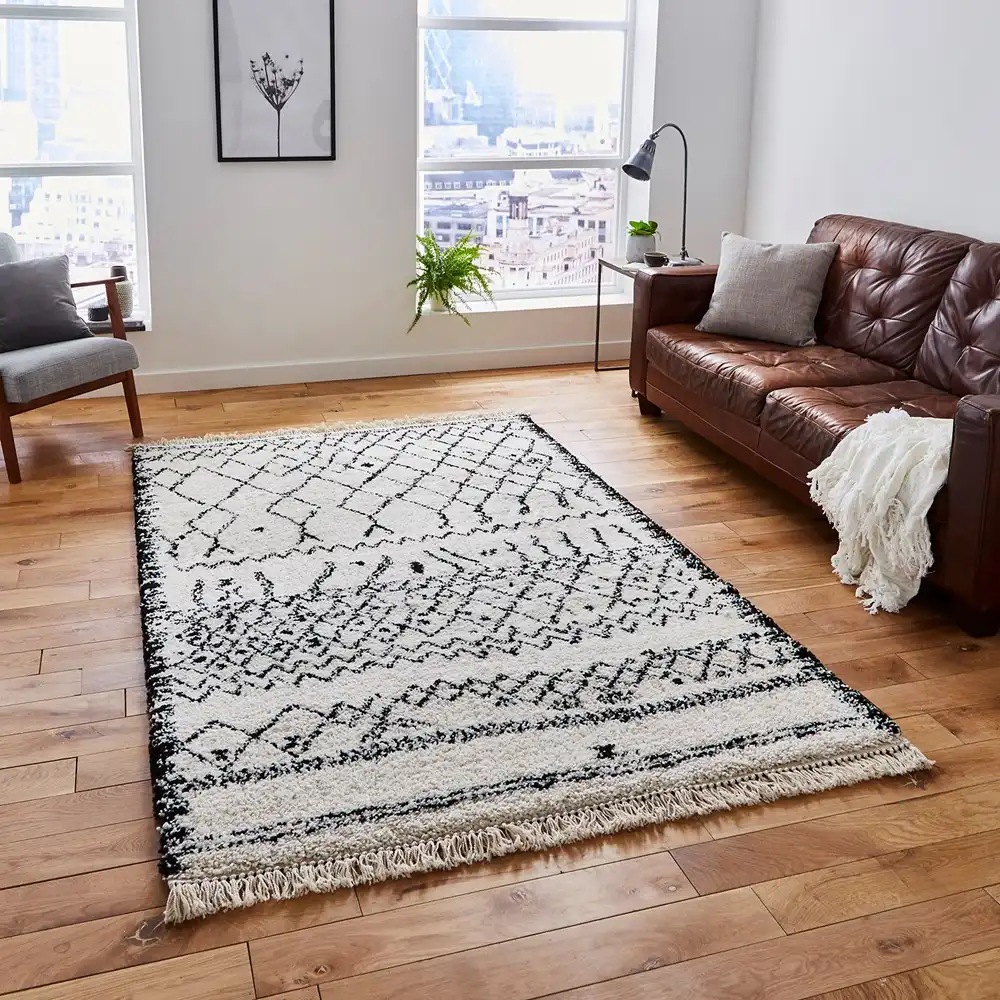 Boho 5402 Black White Rug