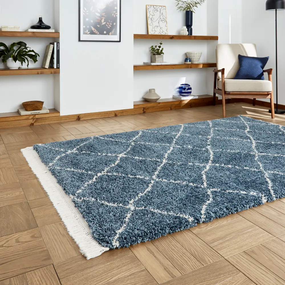 Boho 5413 Blue Berber Rug - Image 2