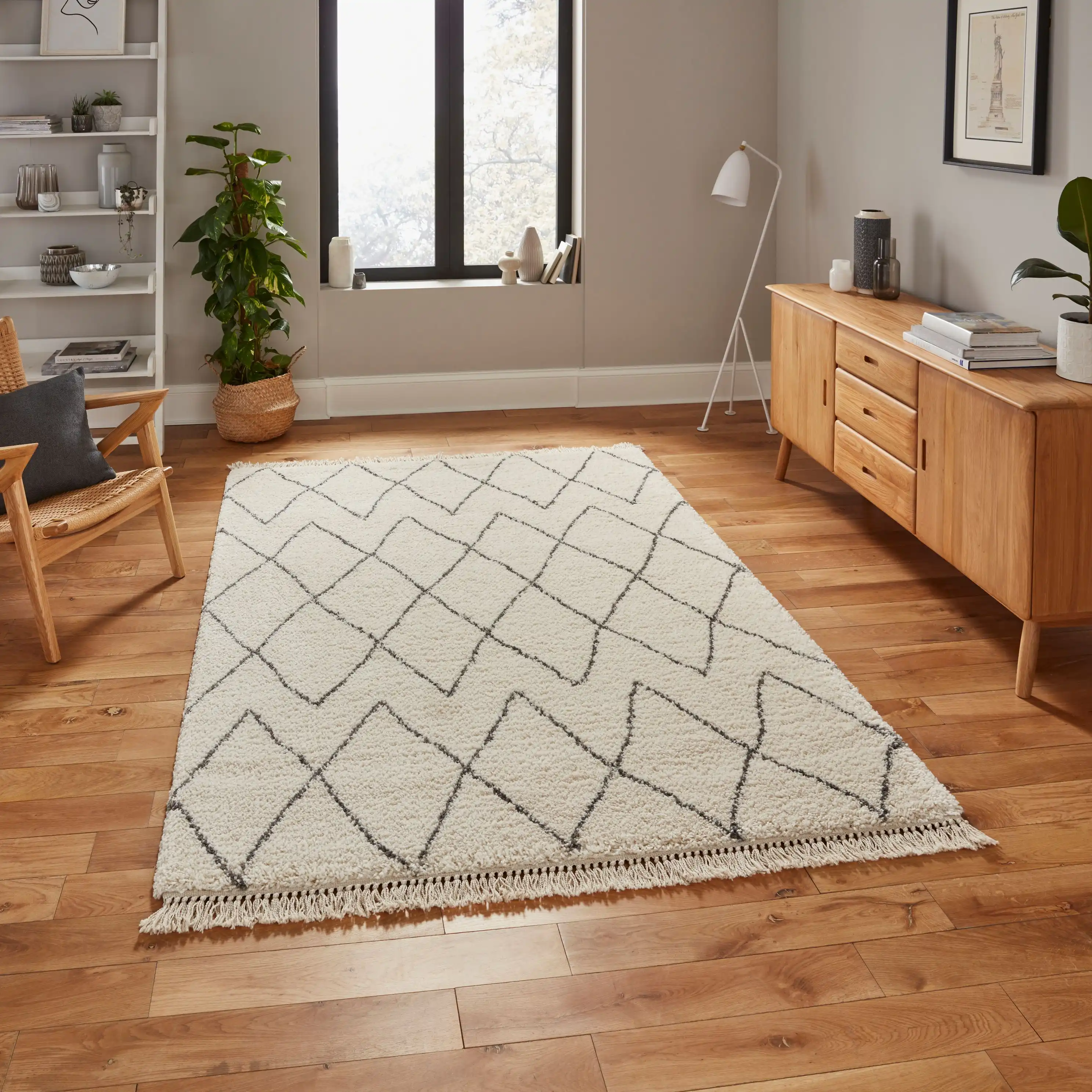 Boho 8280 Cream Grey Rug
