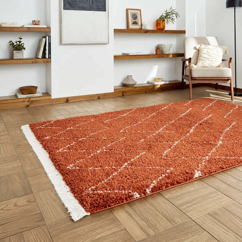 Boho 8280 Rust Berber Rug - Image 2