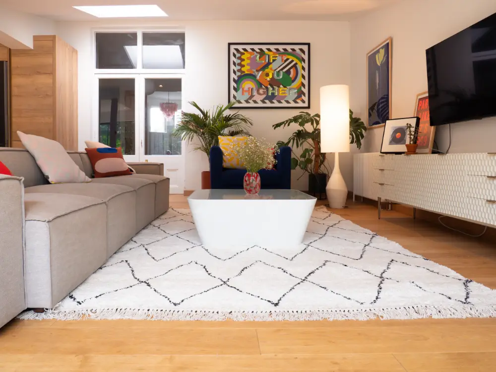 Boho 8280 White Black Rug - Image 3