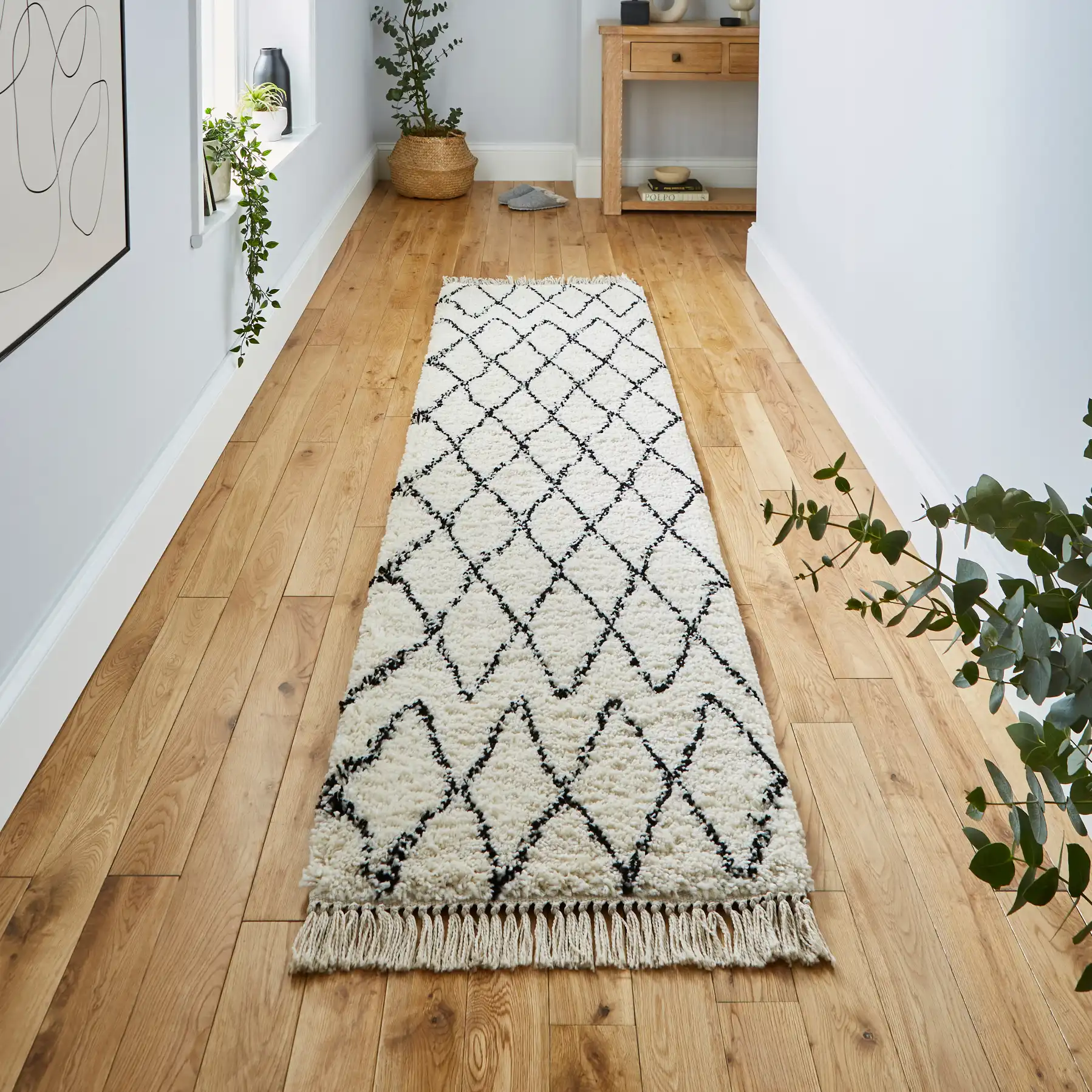 Boho 8280 White Black Rug - Image 9